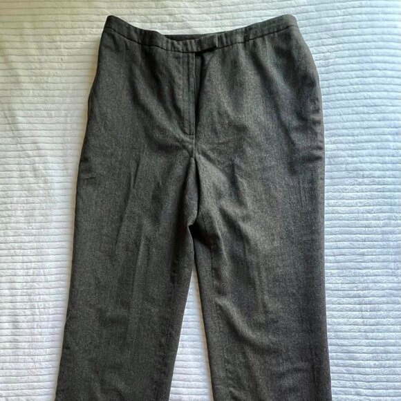 Women’s Size 12 Petite Solid  Gray Wool Lined Dress Slacks - Picture 1 of 9
